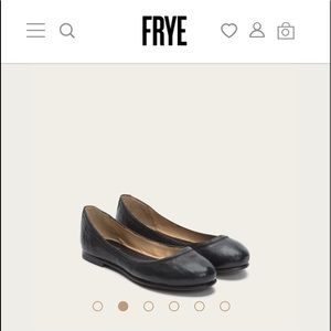 Black Frye Carson ballet flats, size 8